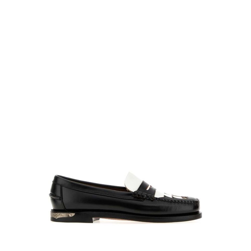 Sebago Women Black Leather Dan Scarabeo Loafers